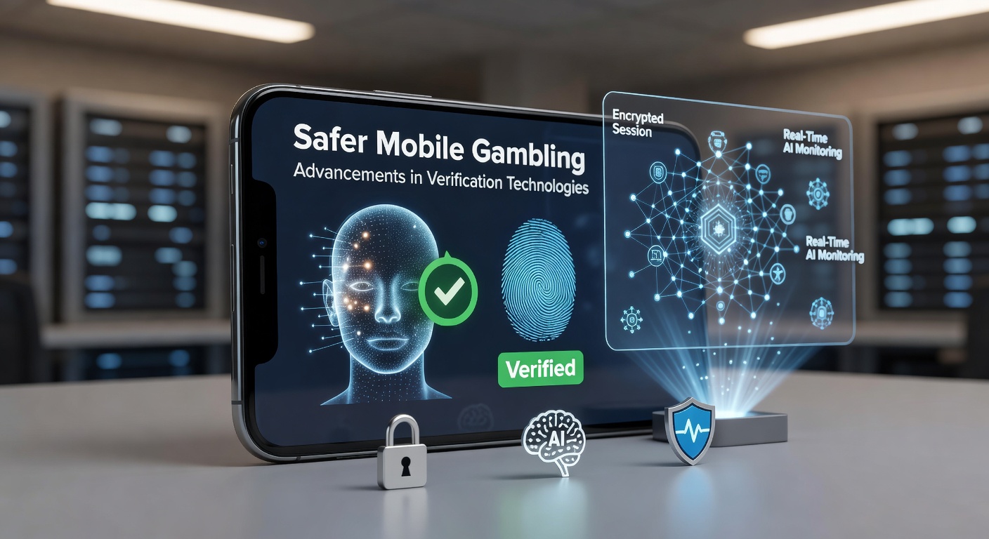 Advanced biometric verification interface displayed on a mobile gambling application screen