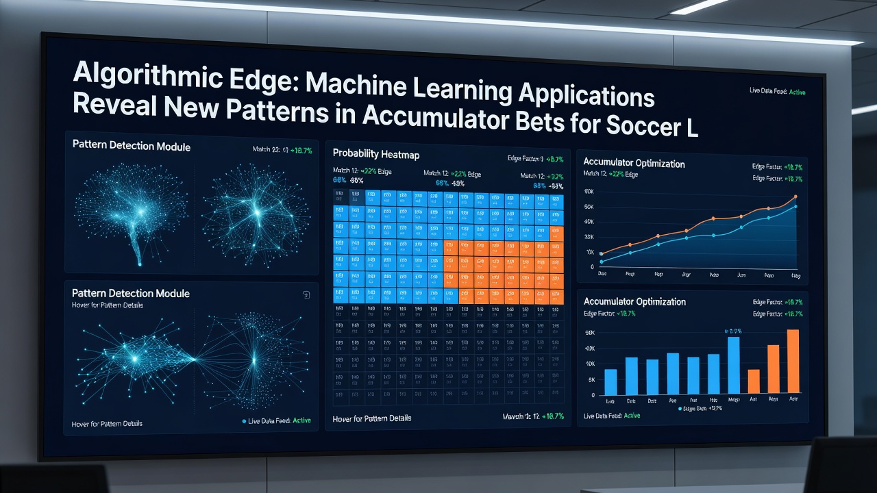 Data visualization of accumulator betting patterns identified through machine learning in soccer