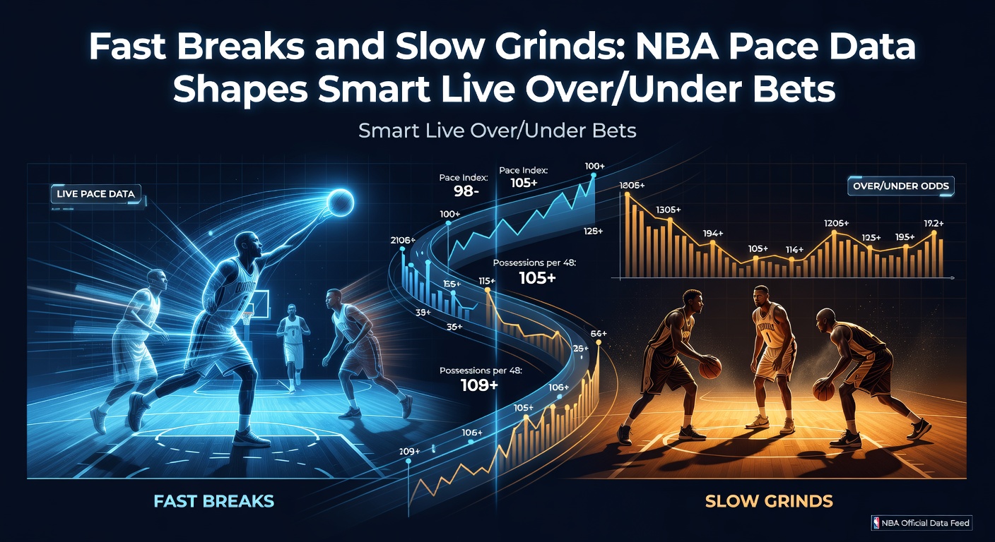 Dynamic NBA fast break with players sprinting down the court in a blur of motion during a high-tempo game