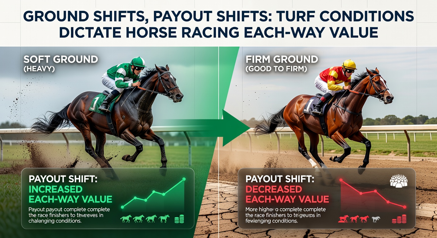 Close-up of a jockey checking turf firmness with a penetrometer before a race, with track staff in the background under cloudy skies