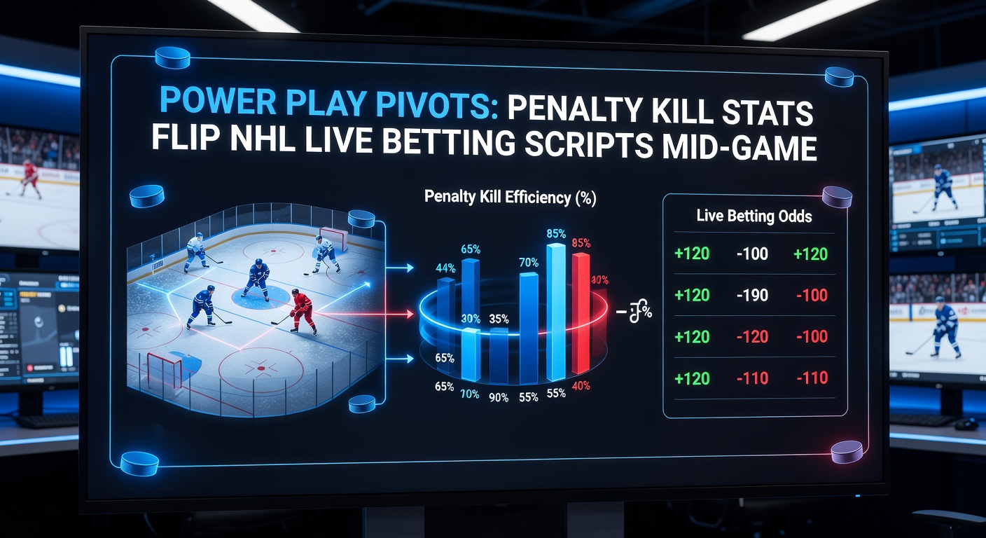 NHL players battling during an intense power play, highlighting defensive penalty kill pressure