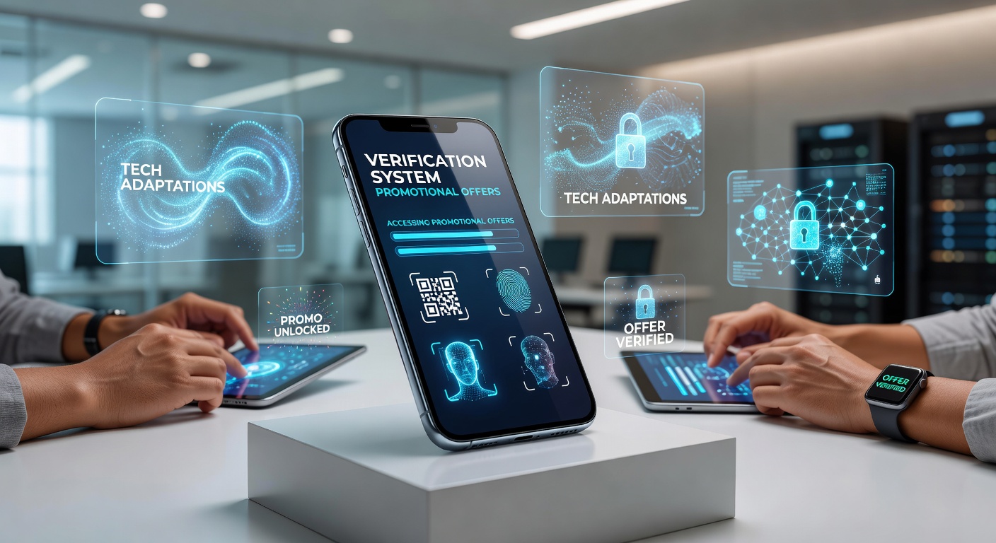 Secure mobile platform dashboard displaying verification status and active promotional offers