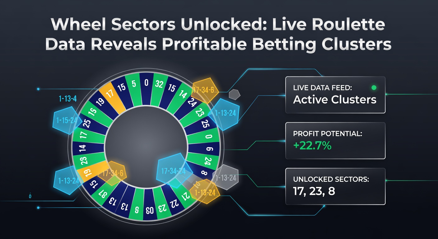 Close-up view of a roulette wheel in action during a live casino stream, highlighting numbered sectors with glowing data overlays